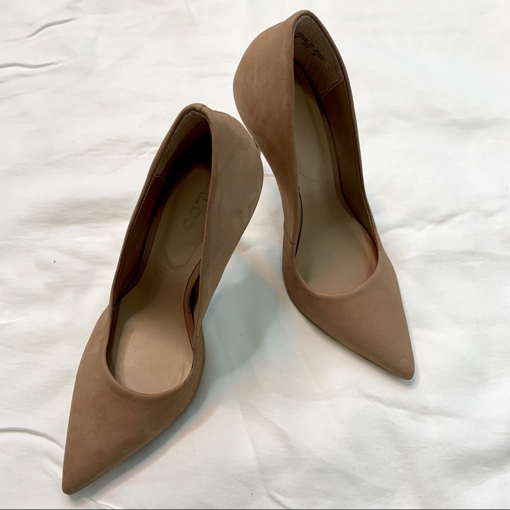 Aldo Size 5 Nude Blush Matte Pointed Stiletto Pumps